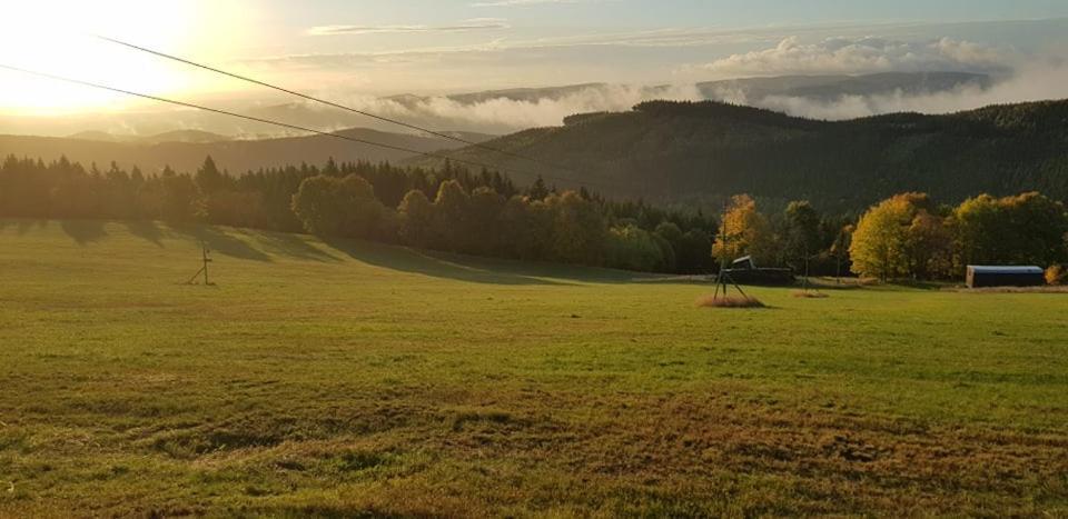 Chata Jeleni Drevenice S Vlastni Virivkou Horni Halze Exteriör bild